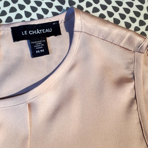 4 for $30 le chateau Stretch Satin Button Back Sleeveless Blouse - Picture 9 of 10